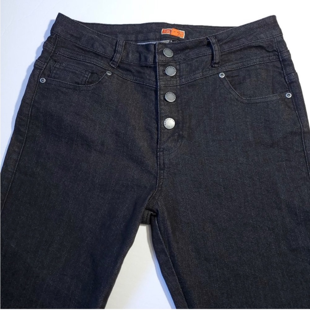 ModCloth Black High Waist Rise Button Fly Jeans